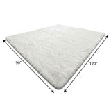 8' X 10' Silver And Gray Abstract Shag Washable Area Rug With UV Protection - HomeRoots - Flyclothing LLC