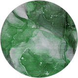 8' Emerald And Green Abstract Shag Washable Round Rug With UV Protection - HomeRoots - Flyclothing LLC