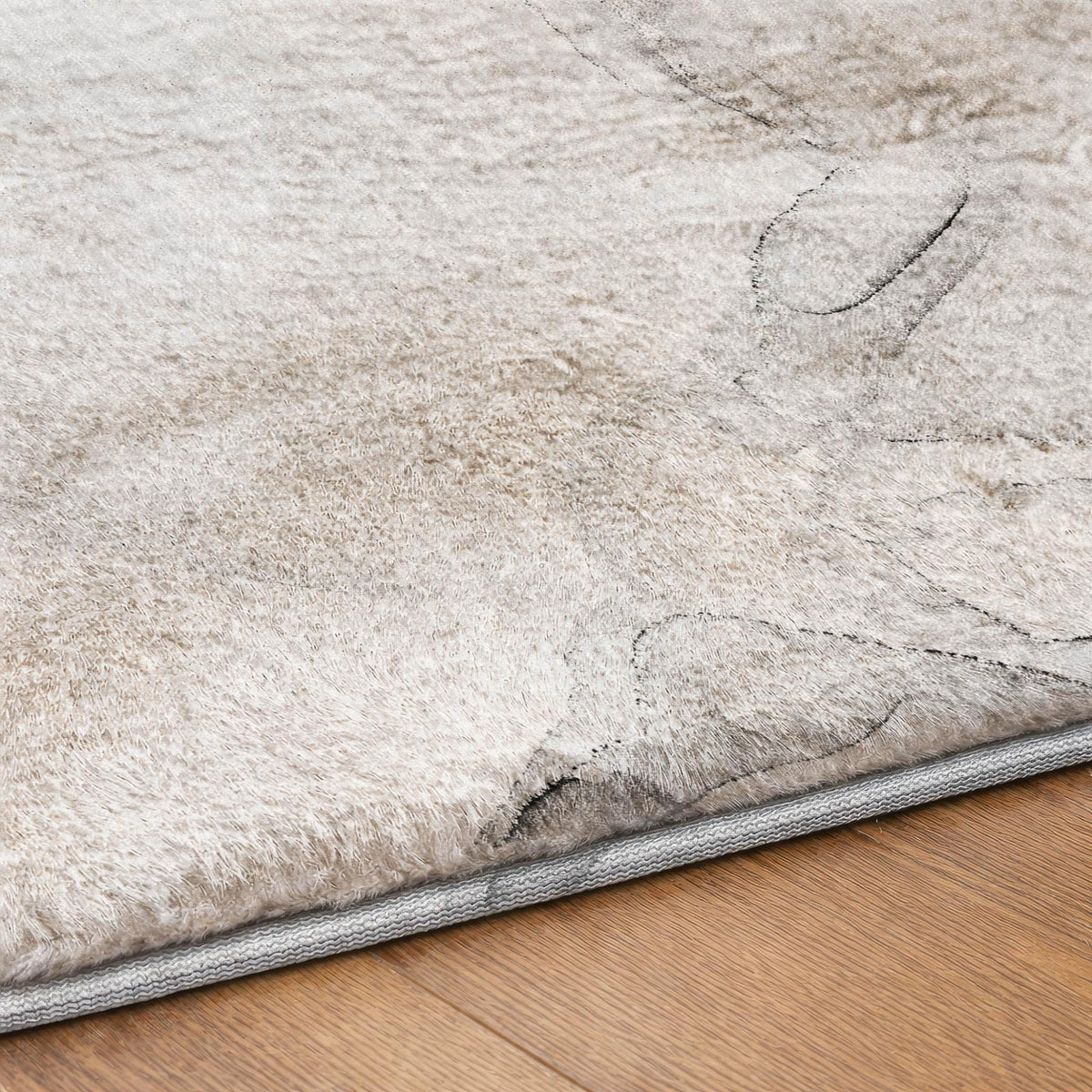 9' X 12' Silver And Gray Abstract Shag Washable Area Rug With UV Protection - HomeRoots - Flyclothing LLC