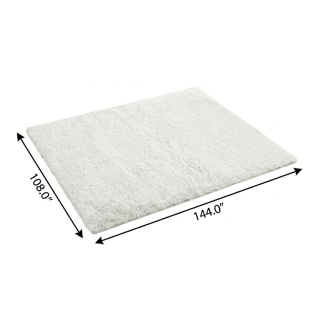 9' X 12' Silver And Gray Abstract Shag Washable Area Rug With UV Protection - HomeRoots - Flyclothing LLC