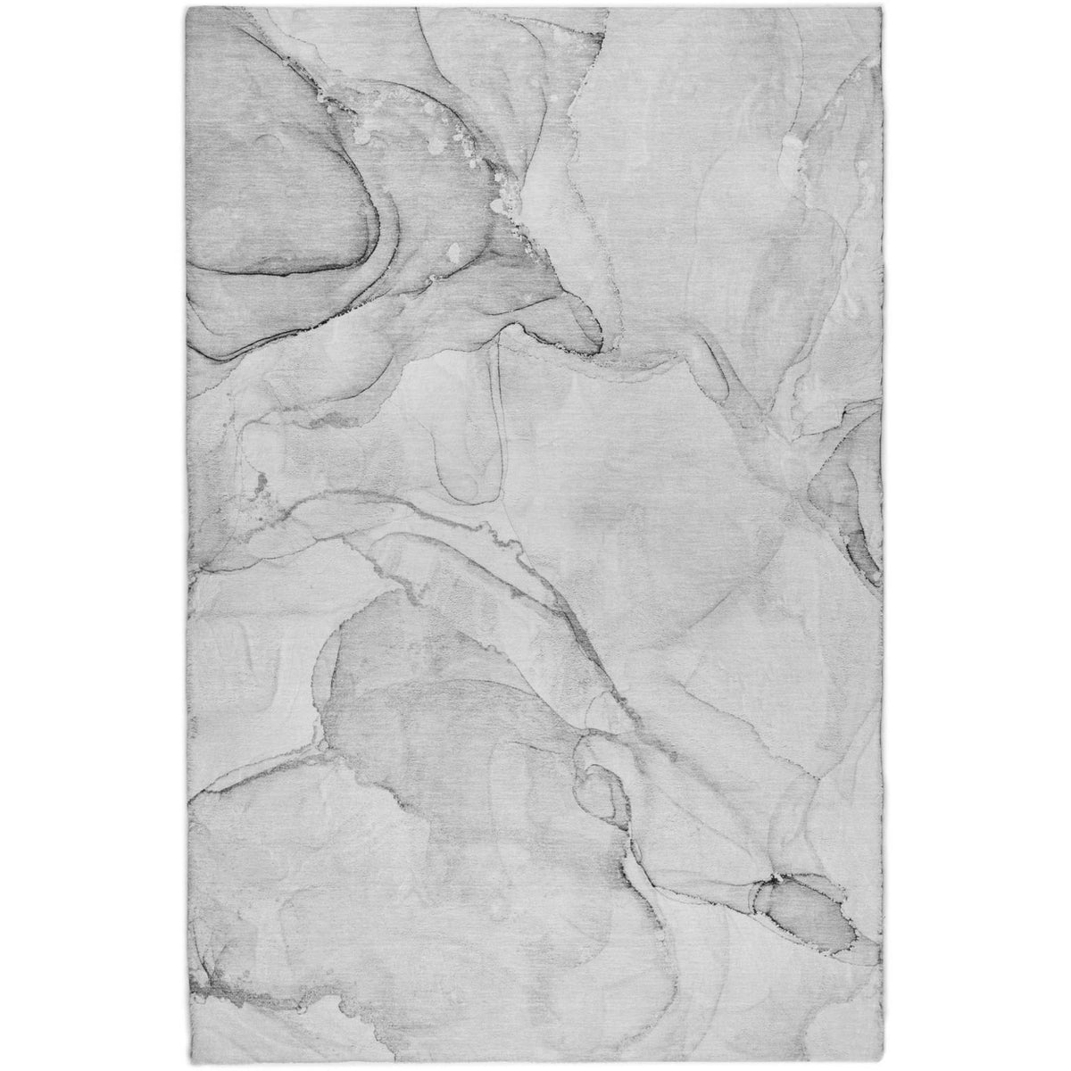10' X 14' Silver And Gray Abstract Shag Washable Area Rug With UV Protection - HomeRoots - Flyclothing LLC