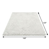 10' X 14' Silver And Gray Abstract Shag Washable Area Rug With UV Protection - HomeRoots - Flyclothing LLC