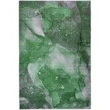 9' X 12' Emerald And Green Abstract Shag Washable Area Rug With UV Protection - HomeRoots - Flyclothing LLC