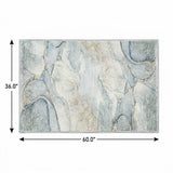 3' X 5' Sky Blue And Blue Abstract Shag Washable Area Rug With UV Protection - HomeRoots - Flyclothing LLC