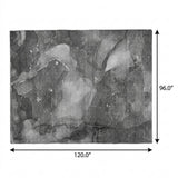 8' X 10' Gray And Charcoal Abstract Shag Washable Area Rug With UV Protection - HomeRoots - Flyclothing LLC