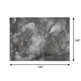9' X 12' Gray And Charcoal Abstract Shag Washable Area Rug With UV Protection - HomeRoots - Flyclothing LLC