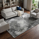 10' X 14' Gray And Charcoal Abstract Shag Washable Area Rug With UV Protection - HomeRoots - Flyclothing LLC