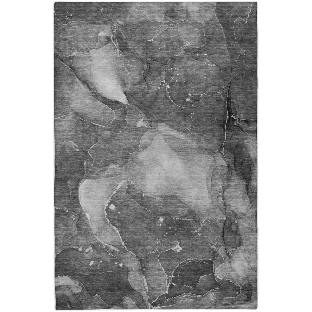 10' X 14' Gray And Charcoal Abstract Shag Washable Area Rug With UV Protection - HomeRoots - Flyclothing LLC
