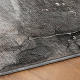 10' X 14' Gray And Charcoal Abstract Shag Washable Area Rug With UV Protection - HomeRoots - Flyclothing LLC