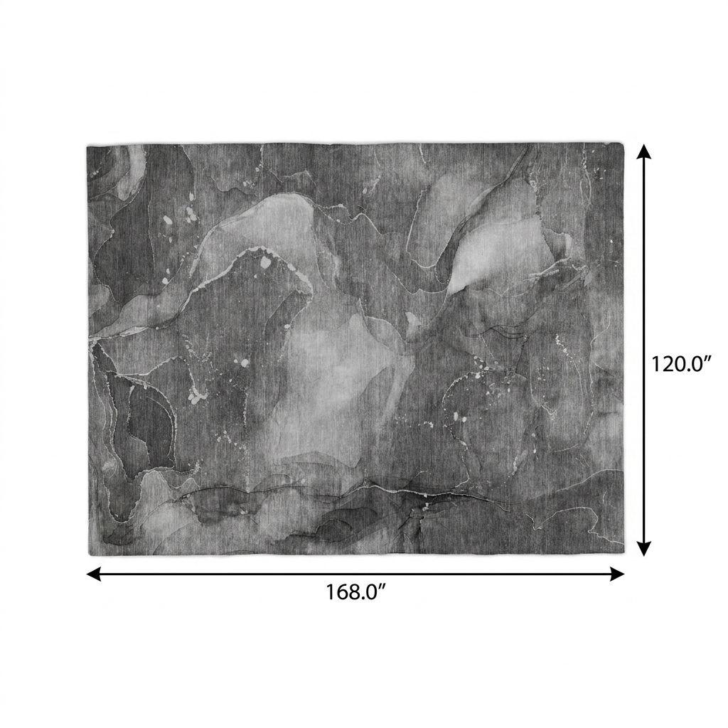 10' X 14' Gray And Charcoal Abstract Shag Washable Area Rug With UV Protection - HomeRoots - Flyclothing LLC