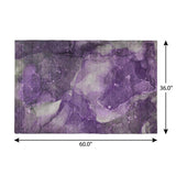 3' X 5' Purple And Gray Abstract Shag Washable Area Rug With UV Protection - HomeRoots - Flyclothing LLC