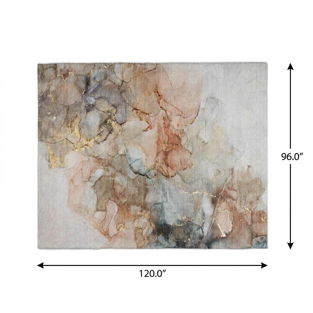 8' X 10' Beige And Gray Abstract Shag Washable Area Rug With UV Protection - HomeRoots - Flyclothing LLC