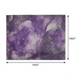 9' X 12' Purple And Gray Abstract Shag Washable Area Rug With UV Protection - HomeRoots - Flyclothing LLC