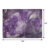 10' X 14' Purple And Gray Abstract Shag Washable Area Rug With UV Protection - HomeRoots - Flyclothing LLC