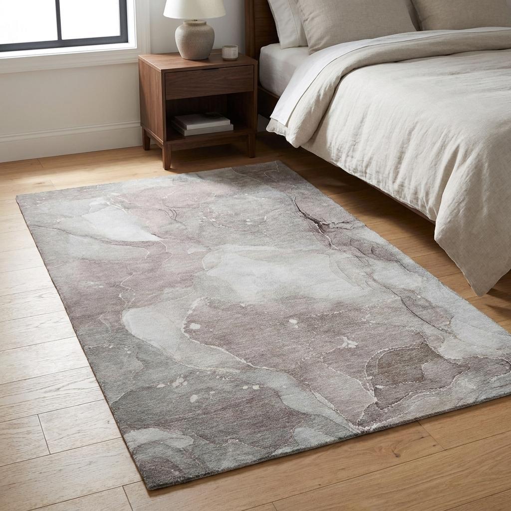 3' X 5' Taupe And Gray Abstract Shag Washable Area Rug With UV Protection - HomeRoots - Flyclothing LLC