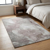 3' X 5' Taupe And Gray Abstract Shag Washable Area Rug With UV Protection - HomeRoots - Flyclothing LLC
