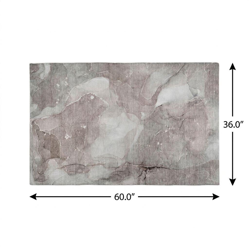 3' X 5' Taupe And Gray Abstract Shag Washable Area Rug With UV Protection - HomeRoots - Flyclothing LLC