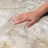 9' X 12' Beige And Brown Abstract Shag Washable Area Rug With UV Protection - HomeRoots - Flyclothing LLC