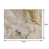 9' X 12' Beige And Brown Abstract Shag Washable Area Rug With UV Protection - HomeRoots - Flyclothing LLC