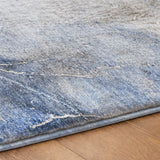 3' X 5' Blue And Denim Blue Abstract Shag Washable Area Rug With UV Protection - HomeRoots - Flyclothing LLC