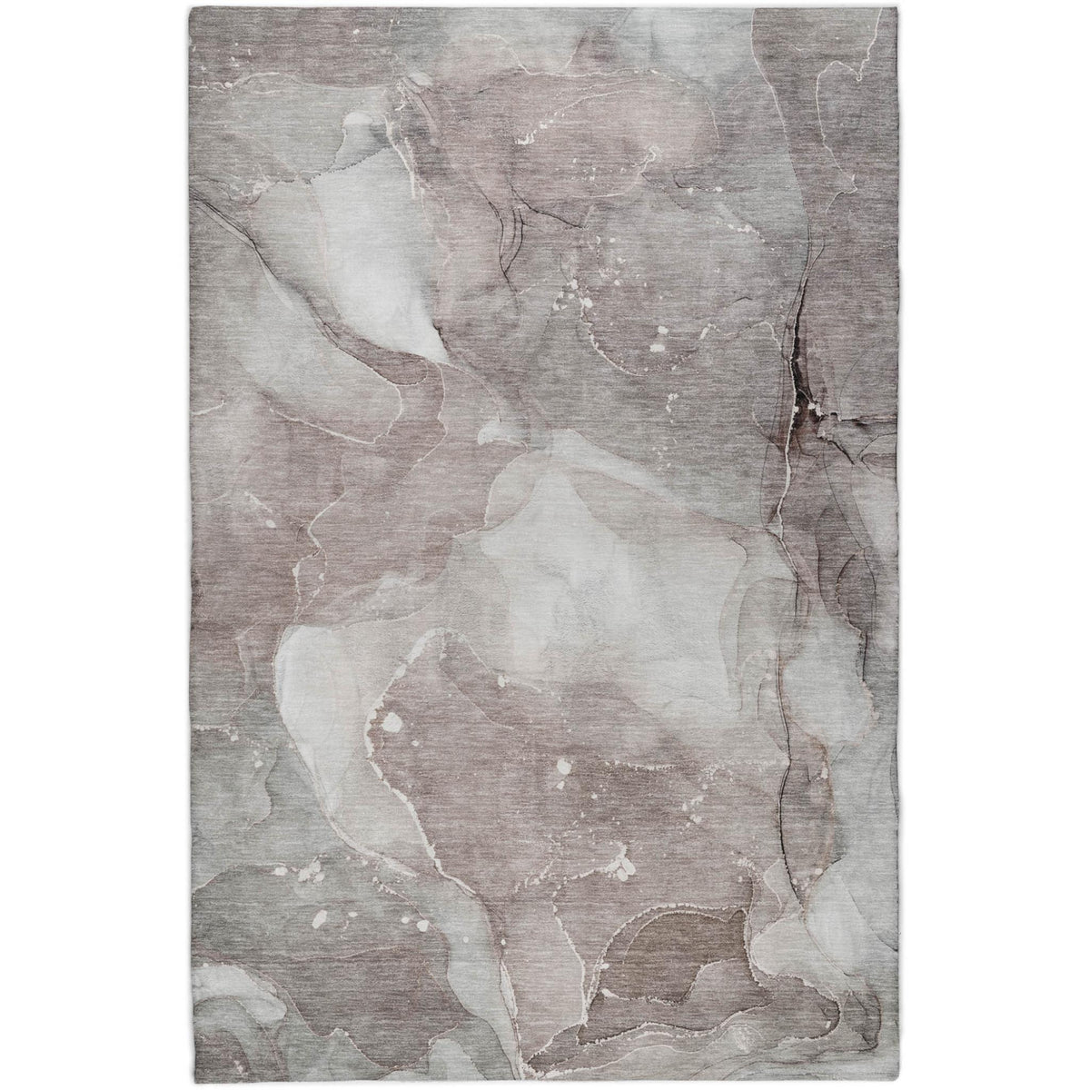 9' X 12' Taupe And Gray Abstract Shag Washable Area Rug With UV Protection - HomeRoots - Flyclothing LLC