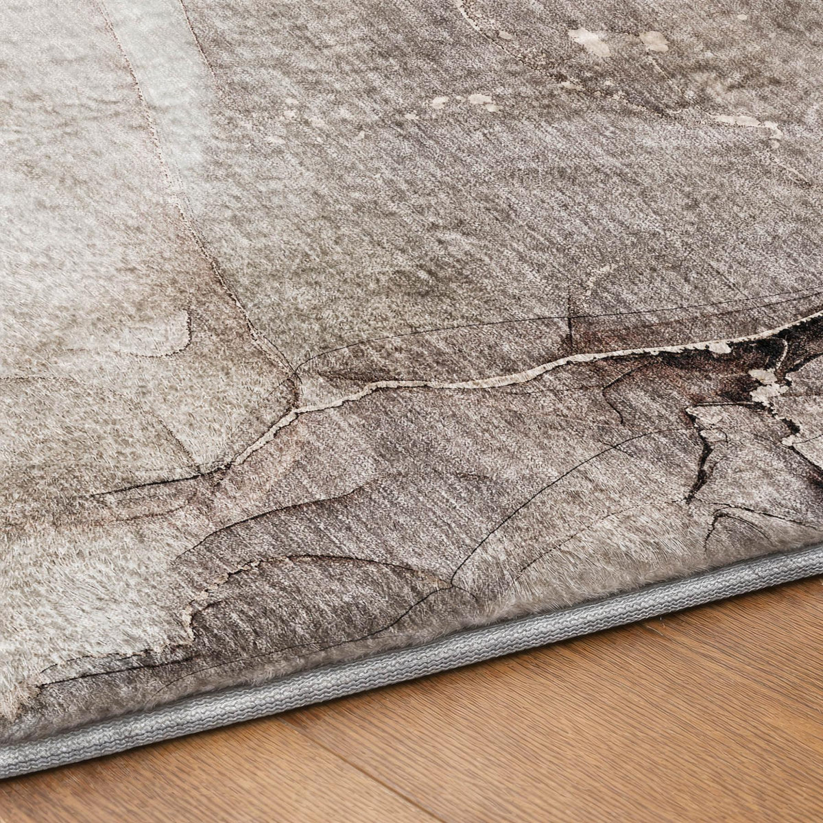 10' X 14' Taupe And Gray Abstract Shag Washable Area Rug With UV Protection - HomeRoots - Flyclothing LLC