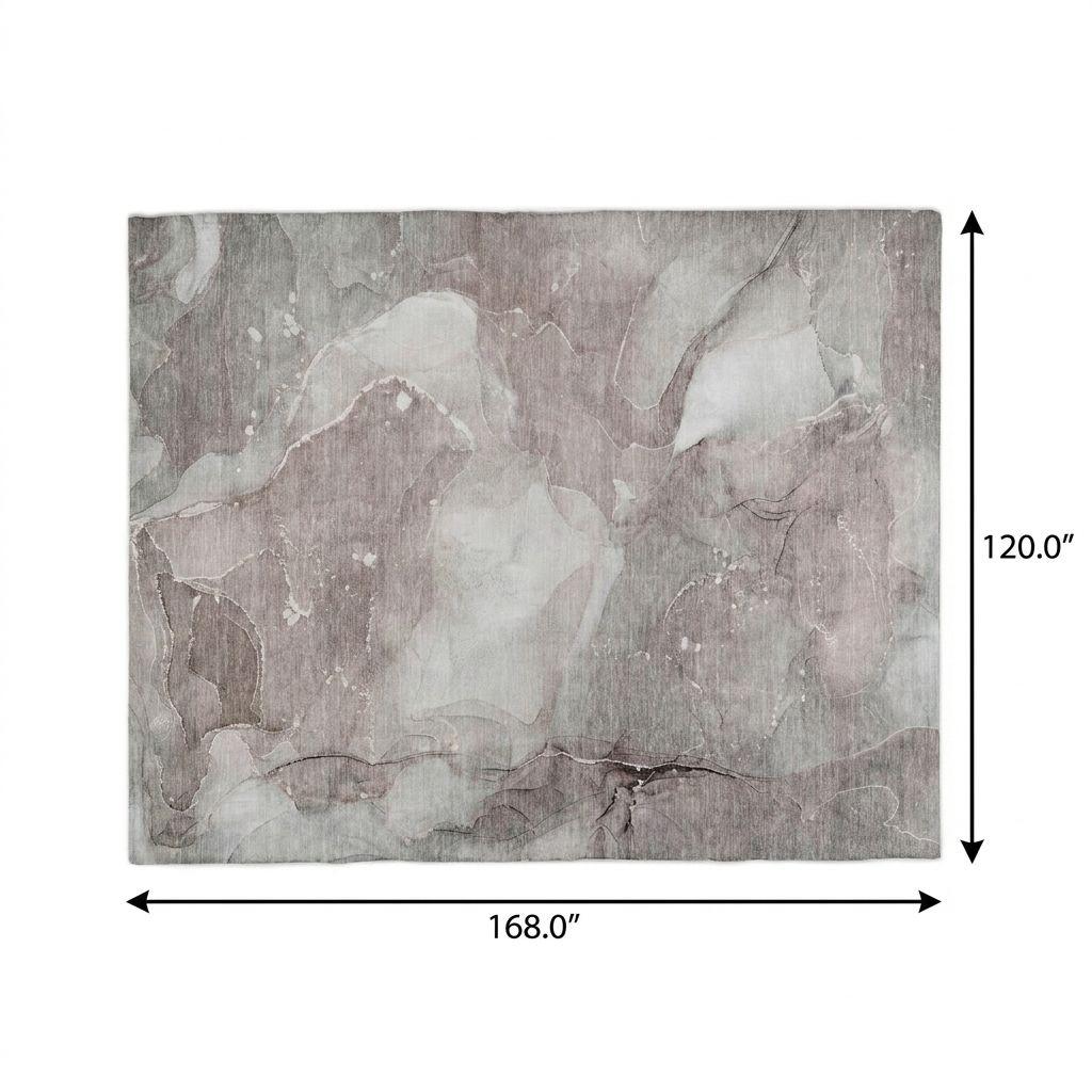 10' X 14' Taupe And Gray Abstract Shag Washable Area Rug With UV Protection - HomeRoots - Flyclothing LLC