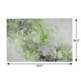 3' X 5' Green And Lime Green Abstract Shag Washable Area Rug With UV Protection - HomeRoots - Flyclothing LLC