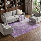 9' X 12' Lilac And Purple Abstract Shag Washable Area Rug With UV Protection - HomeRoots - Flyclothing LLC