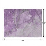 9' X 12' Lilac And Purple Abstract Shag Washable Area Rug With UV Protection - HomeRoots - Flyclothing LLC