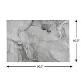 5' X 8' Gray And Silver Abstract Shag Washable Area Rug With UV Protection - HomeRoots - Flyclothing LLC