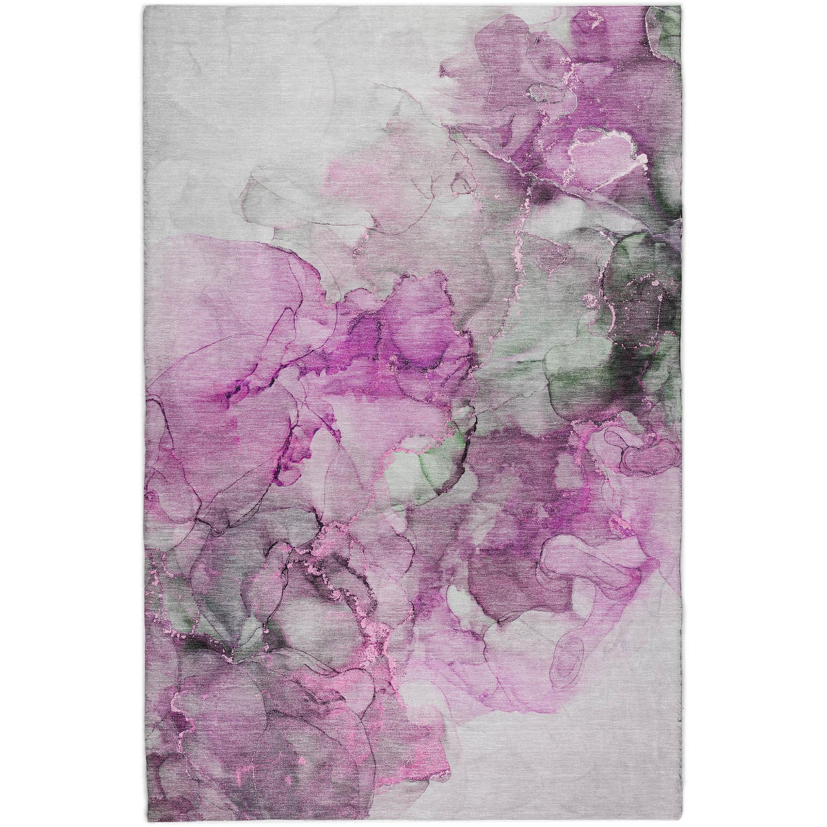 3' X 5' Pink And Blush Abstract Shag Washable Area Rug With UV Protection - HomeRoots - Flyclothing LLC