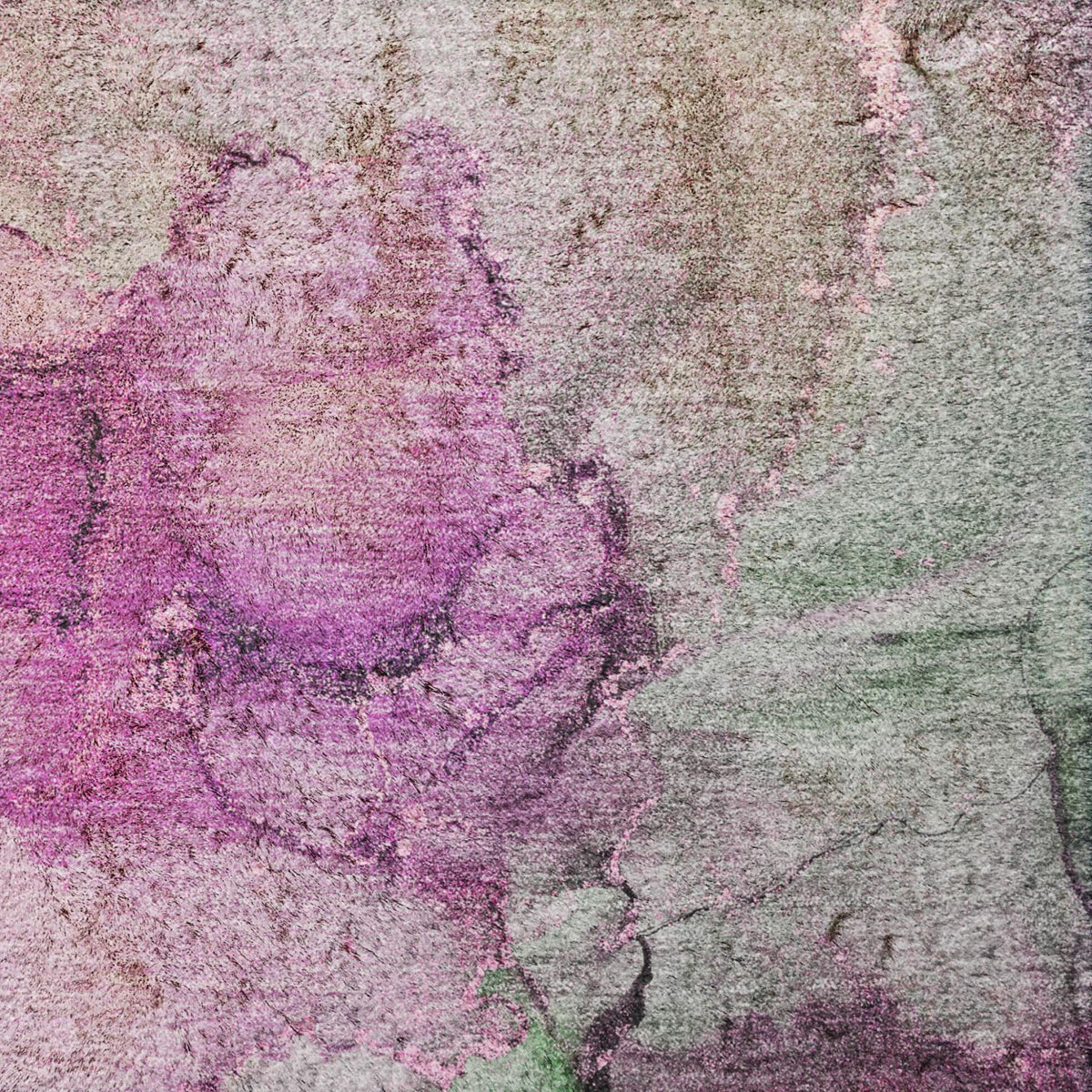 3' X 5' Pink And Blush Abstract Shag Washable Area Rug With UV Protection - HomeRoots - Flyclothing LLC