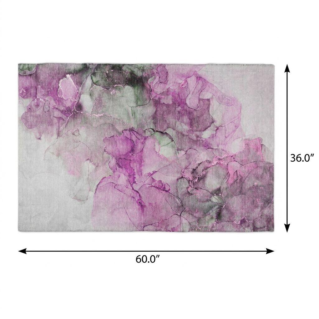 3' X 5' Pink And Blush Abstract Shag Washable Area Rug With UV Protection - HomeRoots - Flyclothing LLC
