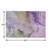 3' X 5' Purple And Lavender Abstract Shag Washable Area Rug With UV Protection - HomeRoots - Flyclothing LLC