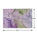5' X 8' Purple And Lavender Abstract Shag Washable Area Rug With UV Protection - HomeRoots - Flyclothing LLC