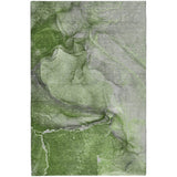 5' X 8' Olive Green And Green Abstract Shag Washable Area Rug With UV Protection - HomeRoots - Flyclothing LLC
