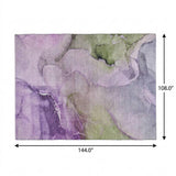 9' X 12' Purple And Lavender Abstract Shag Washable Area Rug With UV Protection - HomeRoots - Flyclothing LLC