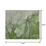 9' X 12' Olive Green And Green Abstract Shag Washable Area Rug With UV Protection - HomeRoots - Flyclothing LLC