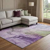10' X 14' Purple And Lavender Abstract Shag Washable Area Rug With UV Protection - HomeRoots - Flyclothing LLC