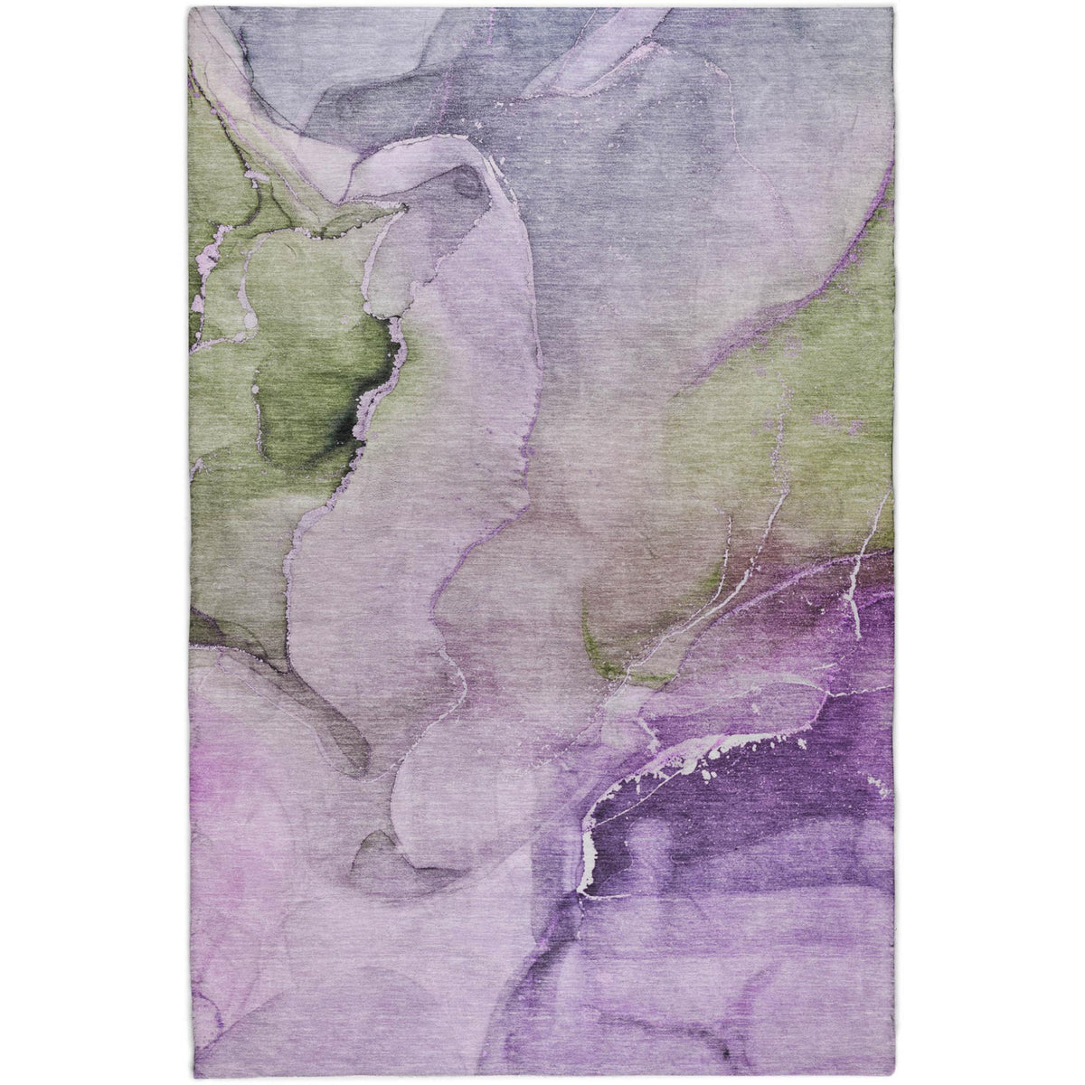 10' X 14' Purple And Lavender Abstract Shag Washable Area Rug With UV Protection - HomeRoots - Flyclothing LLC