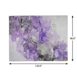 8' X 10' Purple And Lilac Abstract Shag Washable Area Rug With UV Protection - HomeRoots - Flyclothing LLC
