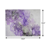 9' X 12' Purple And Lilac Abstract Shag Washable Area Rug With UV Protection - HomeRoots - Flyclothing LLC