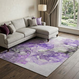 10' X 14' Purple And Lilac Abstract Shag Washable Area Rug With UV Protection - HomeRoots - Flyclothing LLC