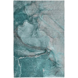 3' X 5' Teal And Gray Abstract Shag Washable Area Rug With UV Protection - HomeRoots - Flyclothing LLC