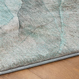 3' X 5' Teal And Gray Abstract Shag Washable Area Rug With UV Protection - HomeRoots - Flyclothing LLC