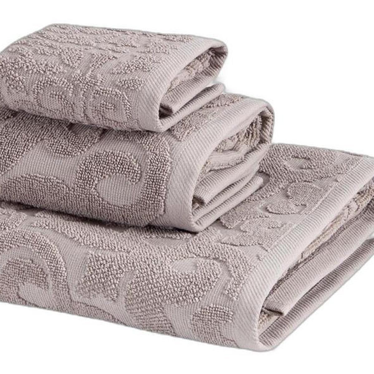 Set of Three Brown Floral Turkish Cotton Towel Set - HomeRoots - Flyclothing LLC