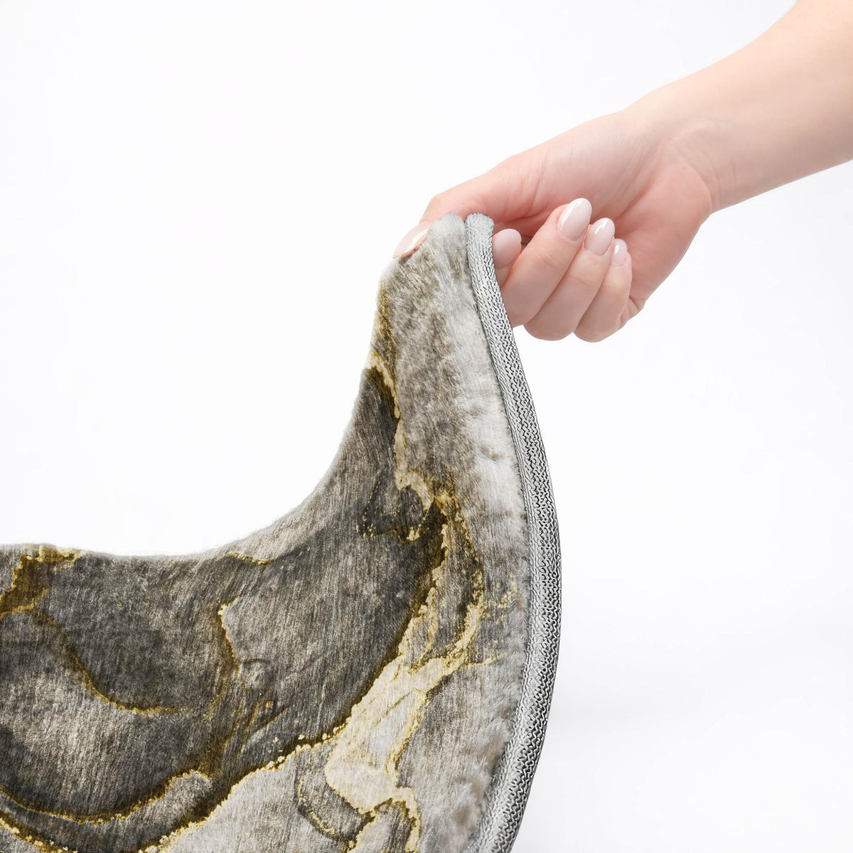 10' X 14' Gold And Gray Abstract Shag Washable Area Rug With UV Protection - HomeRoots - Flyclothing LLC