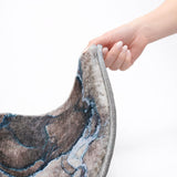 10' X 14' Navy Blue And Denim Blue Abstract Shag Washable Area Rug With UV Protection - HomeRoots - Flyclothing LLC