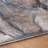 10' X 14' Navy Blue And Denim Blue Abstract Shag Washable Area Rug With UV Protection - HomeRoots - Flyclothing LLC